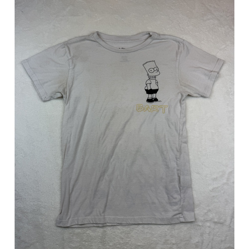 The Simpsons Bart Simpson Eat My Shorts Embroidered Graphic Tee Grey